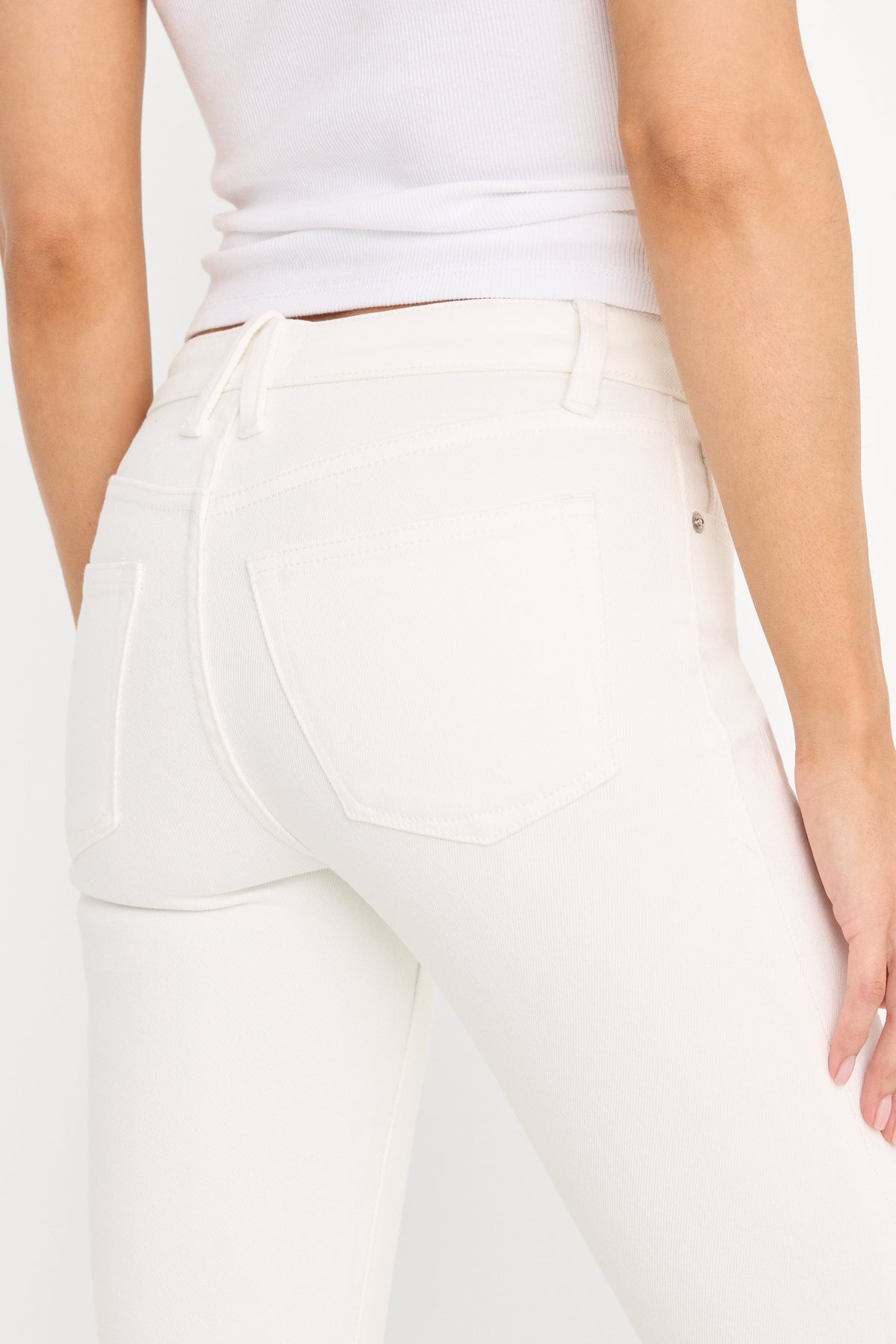 GOOD LOW RISE BOOTCUT JEANS WHITE001