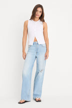 THE RIB SPLAY TOP WHITE