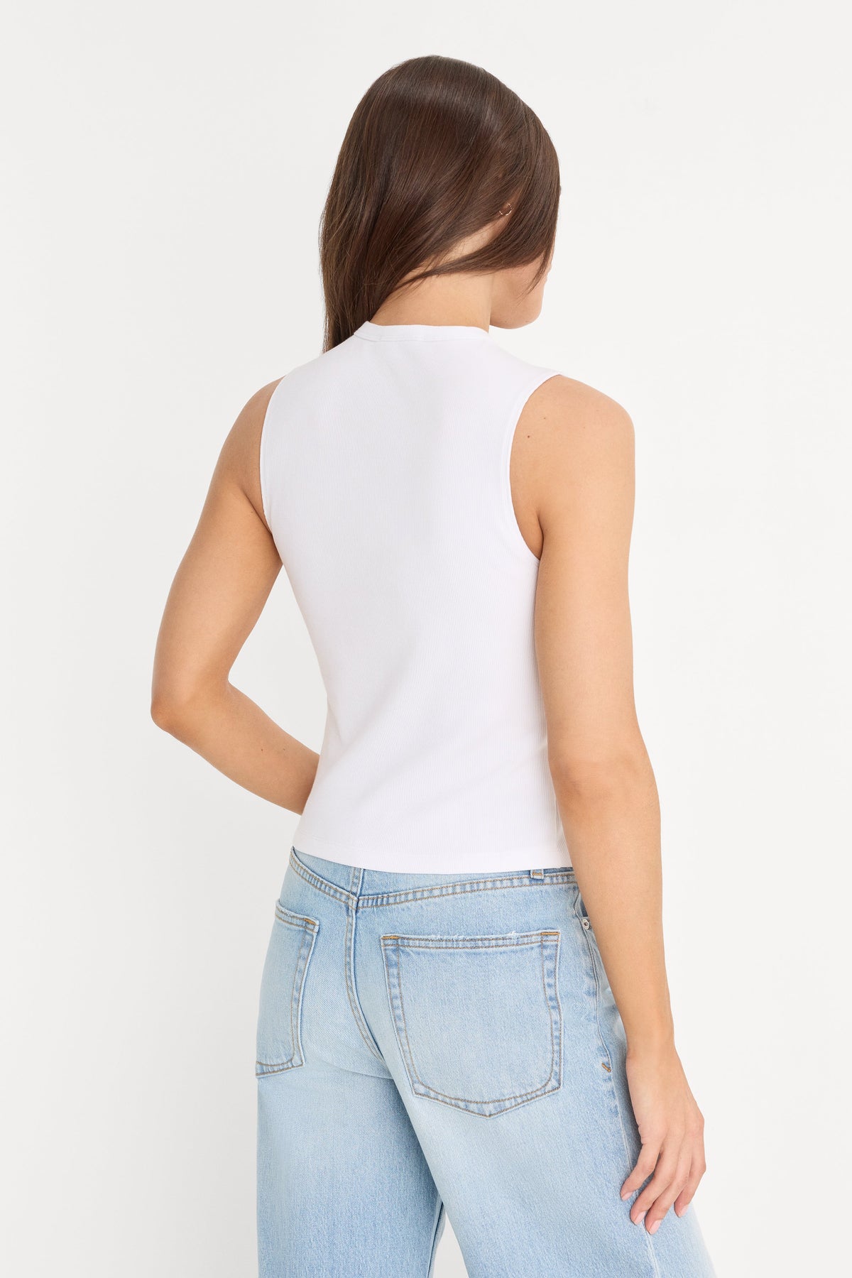 THE RIB SPLAY TOP WHITE