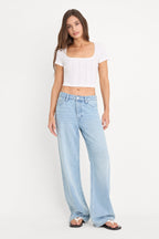 THE POINTELLE SQUARE NECK TOP WHITE001