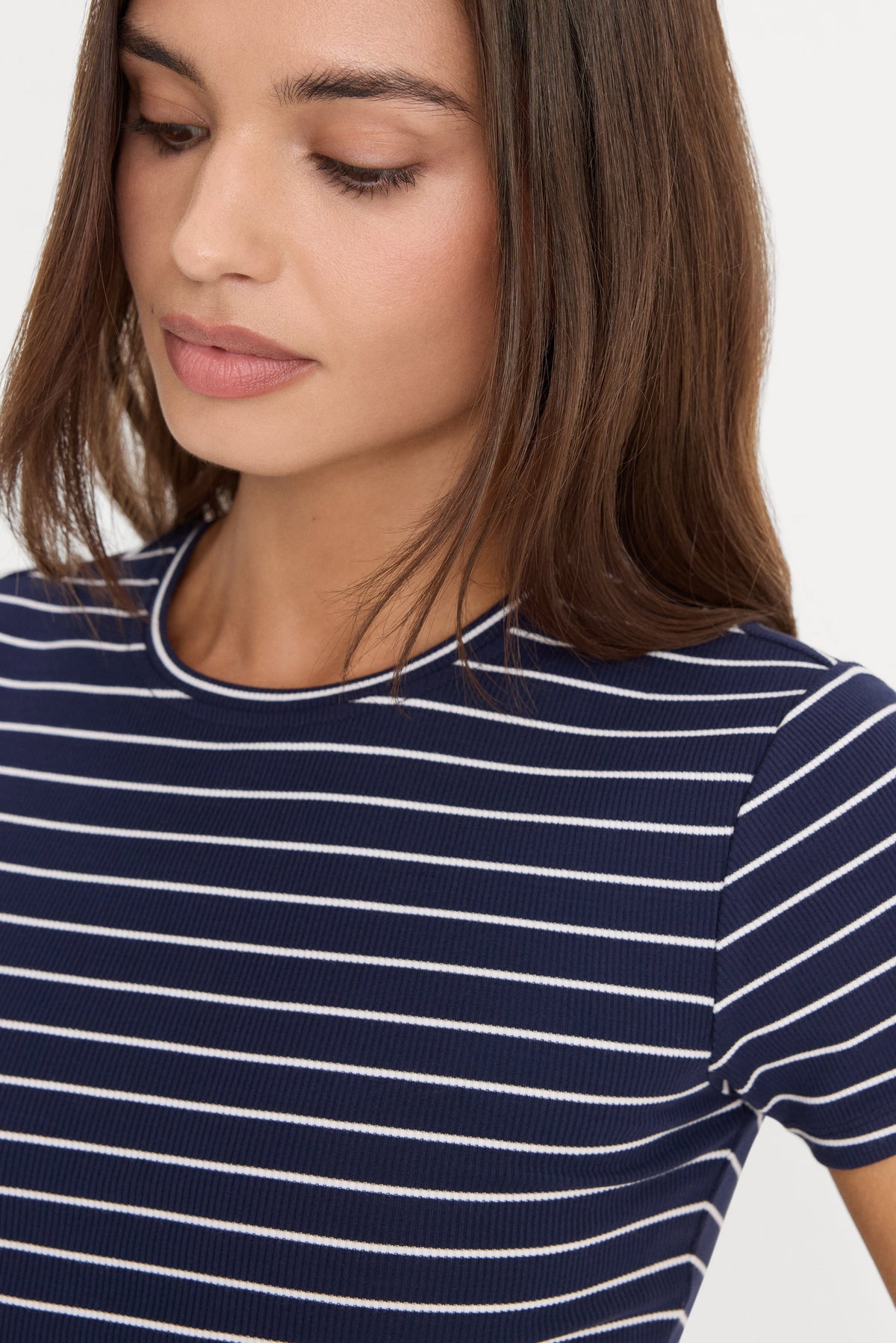 THE RIB BABY TEE SIMPLE STRIPE HORIZON INK