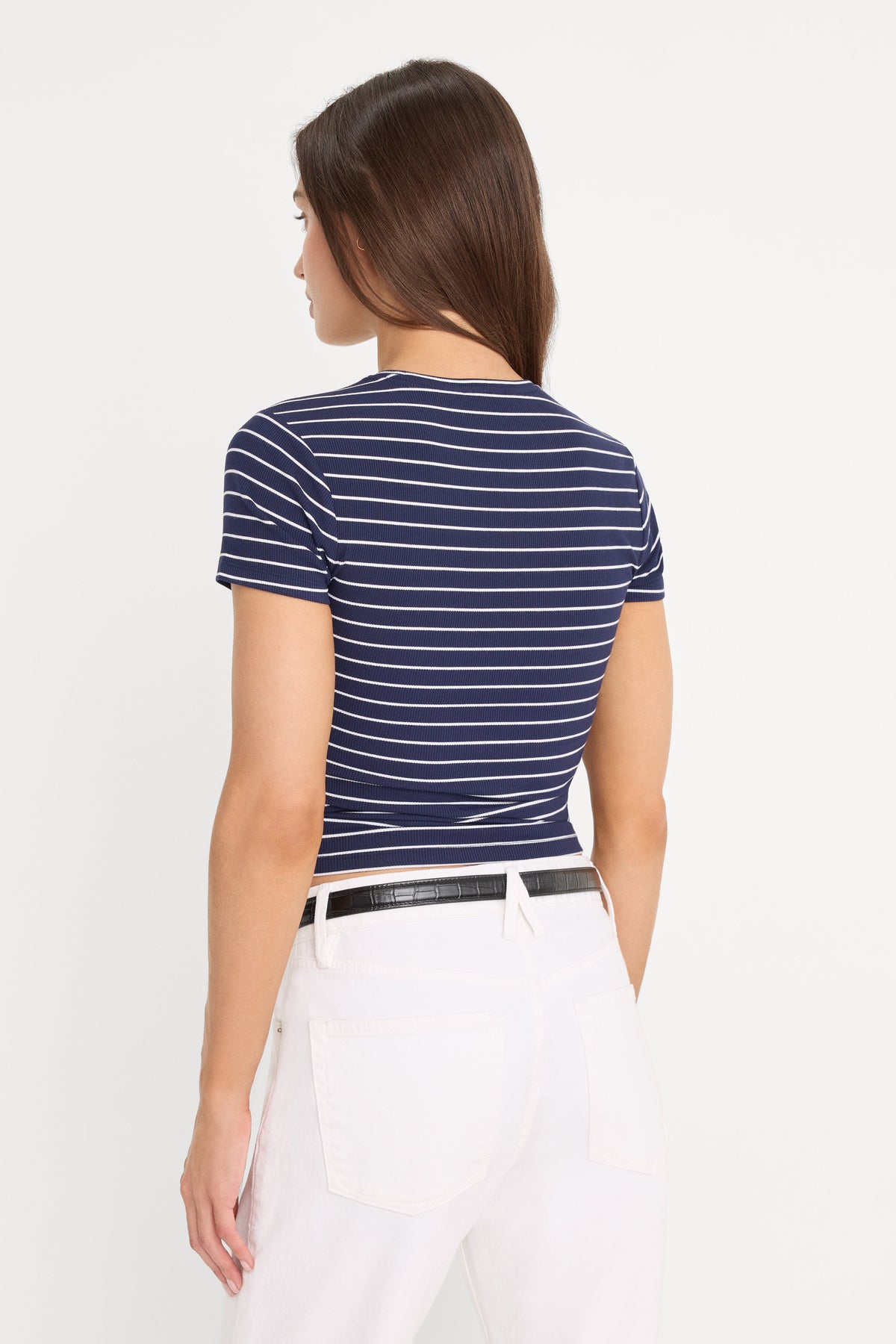 THE RIB BABY TEE SIMPLE STRIPE HORIZON INK