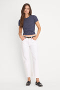 VINTAGE STRAIGHT ANKLE JEANS WHITE001