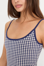 THE KEEPSAKE TANK NAVY GINGHAM