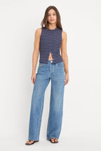 VINTAGE WIDE JEANS INDIGO1237
