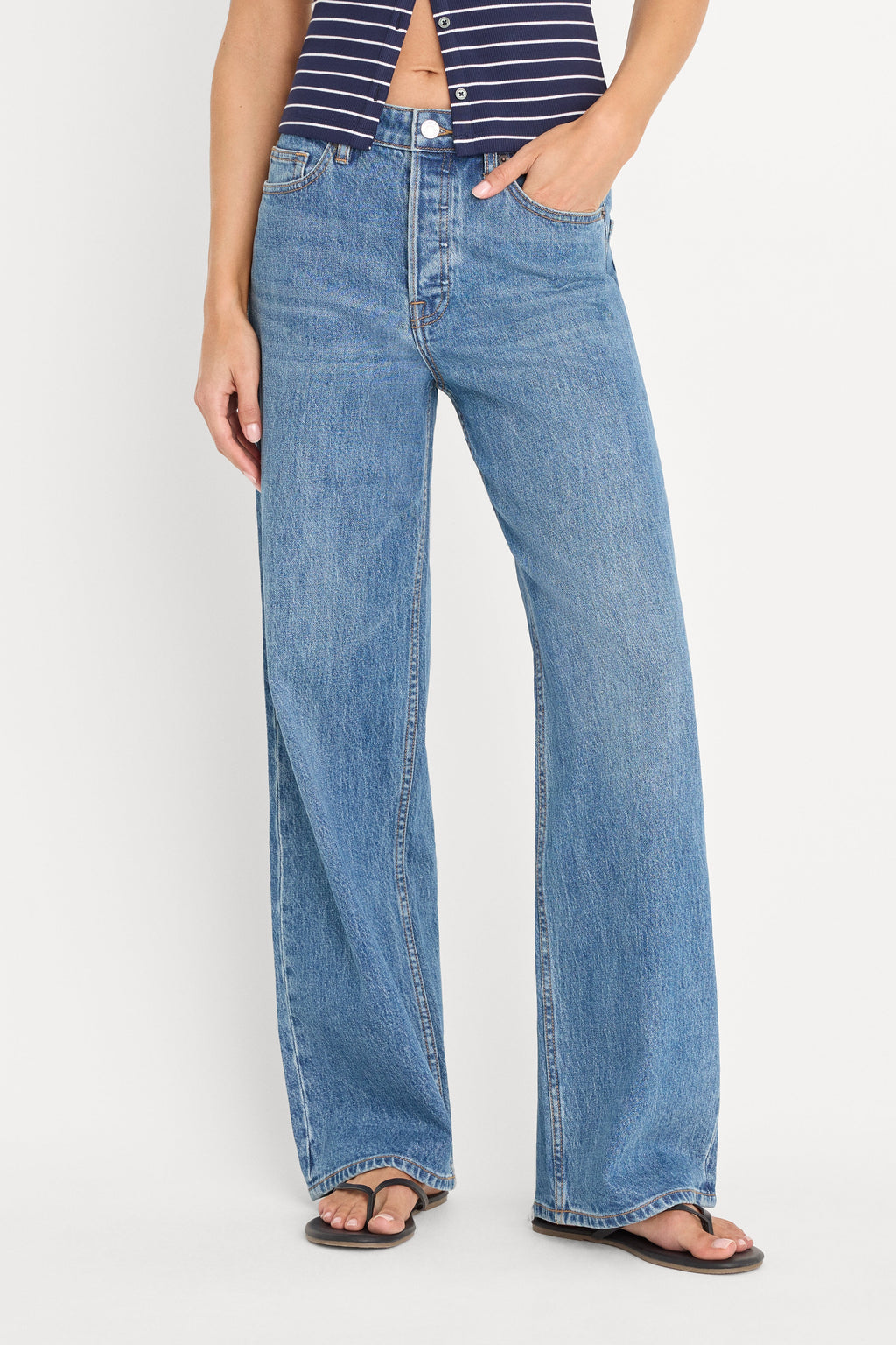 VINTAGE WIDE JEANS INDIGO1237