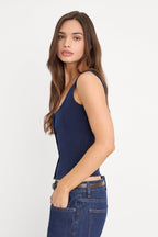 THE POINTELLE BUTTON DOWN TANK HORIZON INK