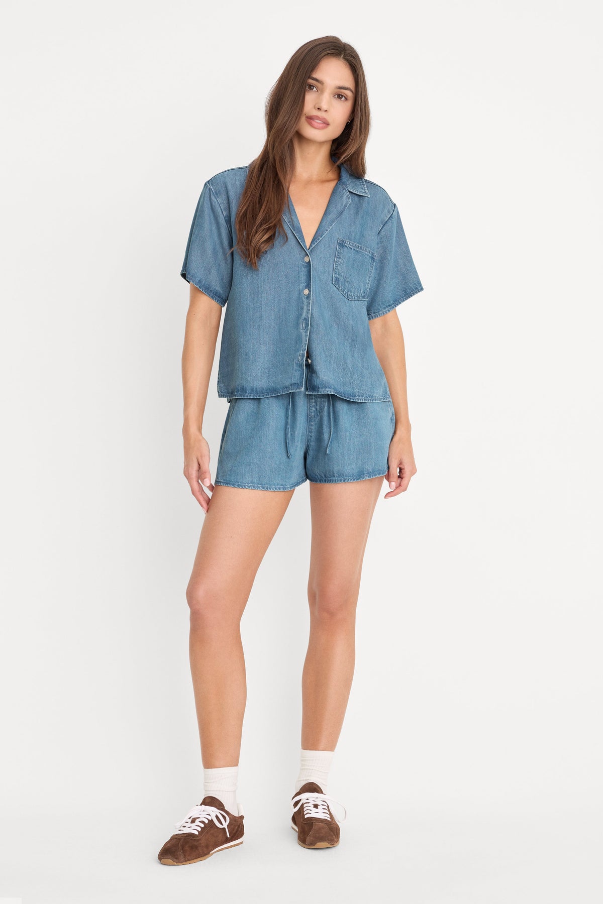 THE DENIM PULL ON SHORT INDIGO1273