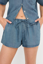 THE DENIM PULL ON SHORT INDIGO1273