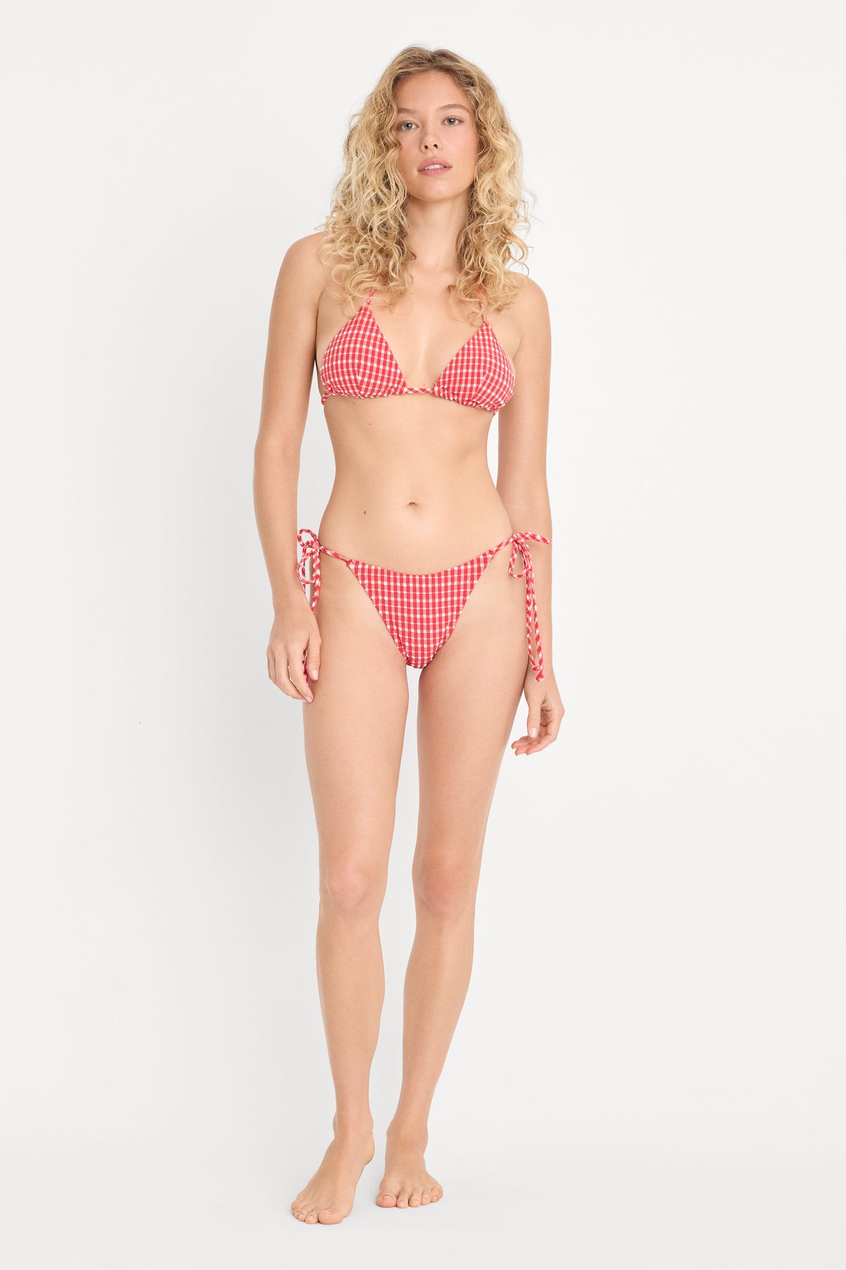 THE STRING BIKINI TOP POP GINGHAM LARGE