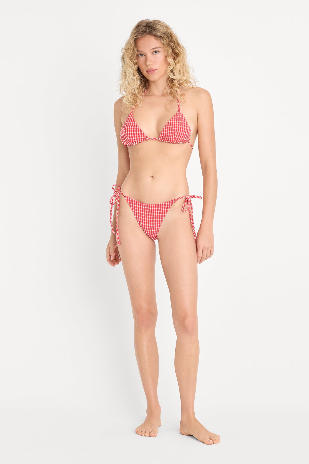 THE STRING BIKINI BOTTOM POP GINGHAM LARGE