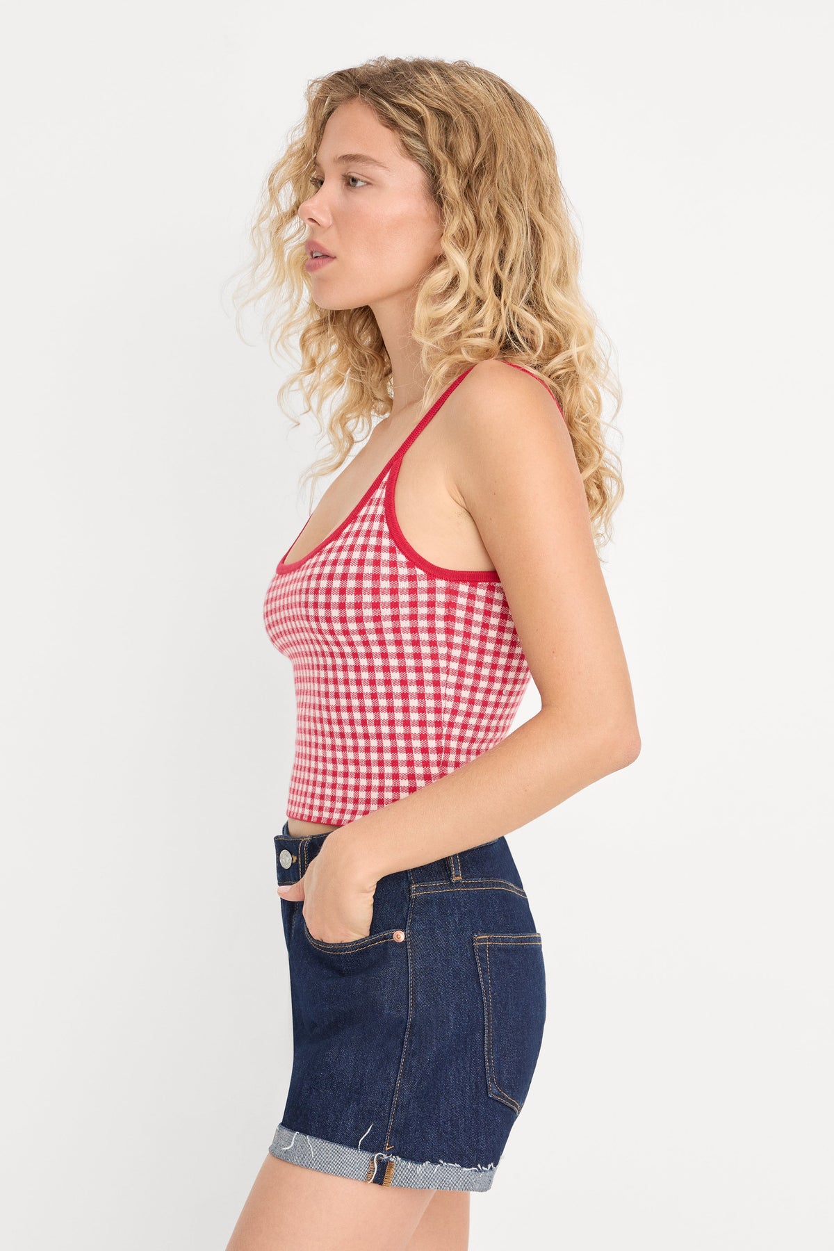THE KEEPSAKE TANK CHERRY GINGHAM