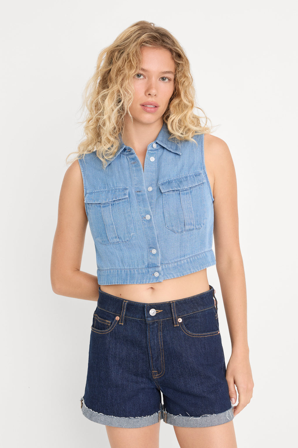 THE DENIM ANCHOR TOP INDIGO1391