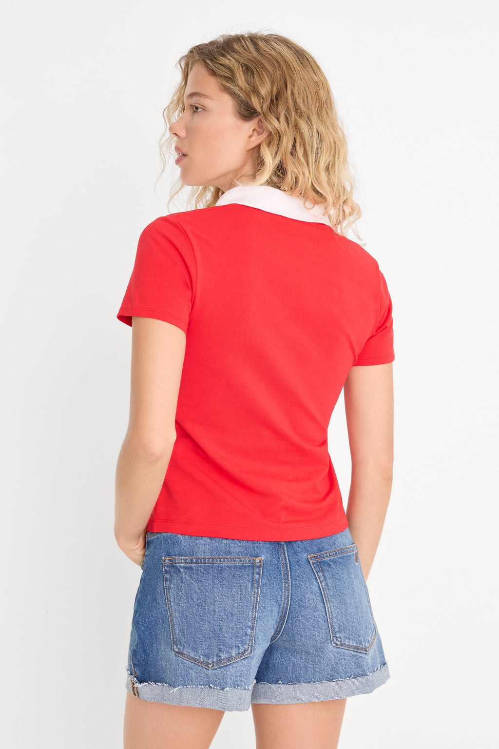 THE EASY POLO POP RED