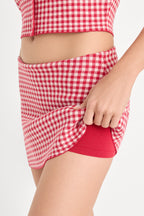 THE KEEPSAKE SKORT CHERRY GINGHAM