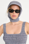THE BANDANA HEAD SCARF HORIZON GINGHAM SMALL