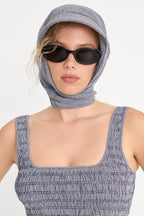 THE BANDANA HEAD SCARF HORIZON GINGHAM SMALL