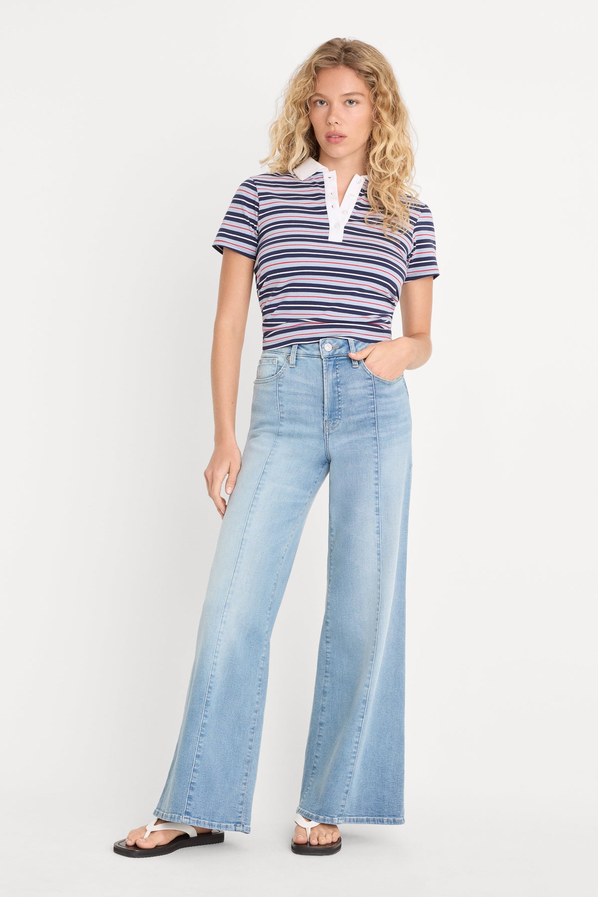 GOOD WAIST PALAZZO ANKLE JEANS INDIGO1247