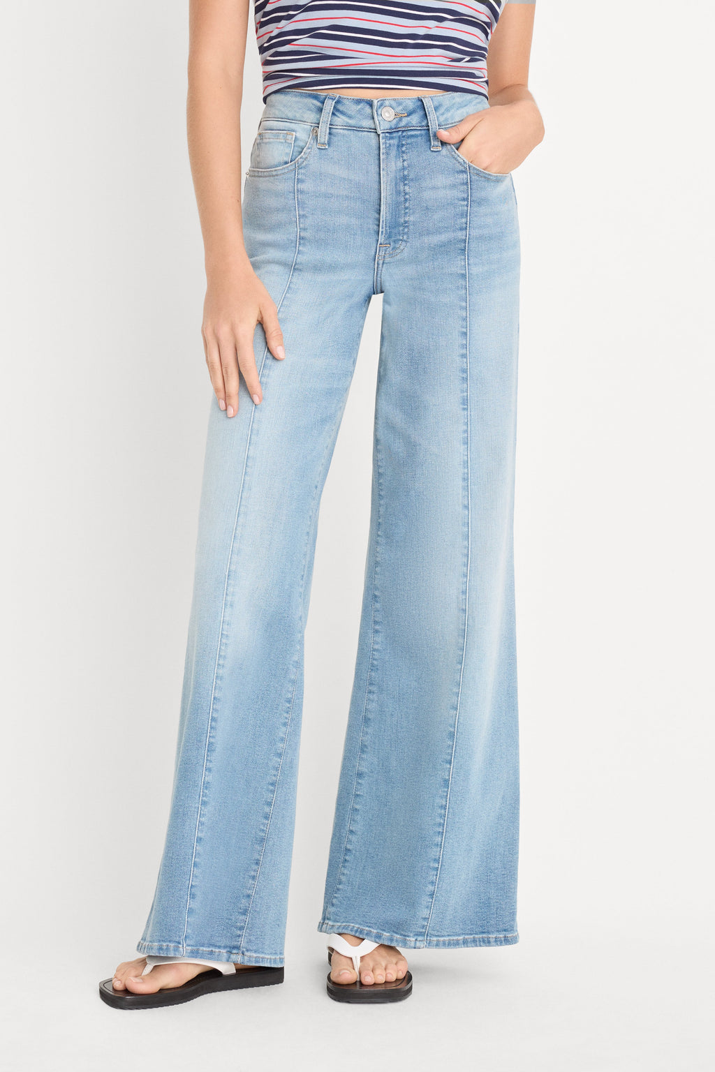 GOOD WAIST PALAZZO ANKLE JEANS INDIGO1247