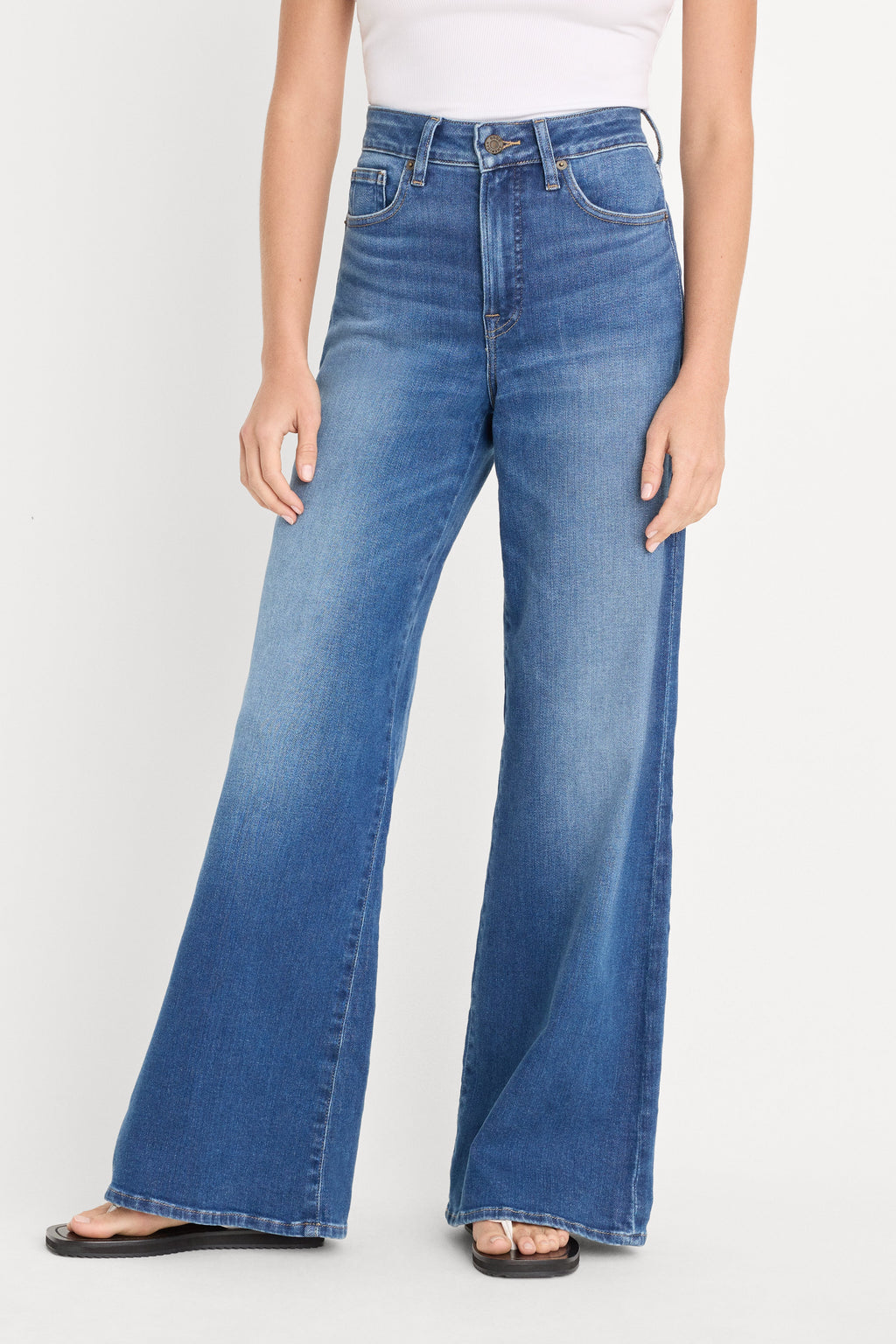 SOFT TECH GOOD PETITE PALAZZO JEANS INDIGO1233