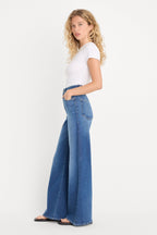 SOFT TECH GOOD PETITE PALAZZO JEANS INDIGO1233