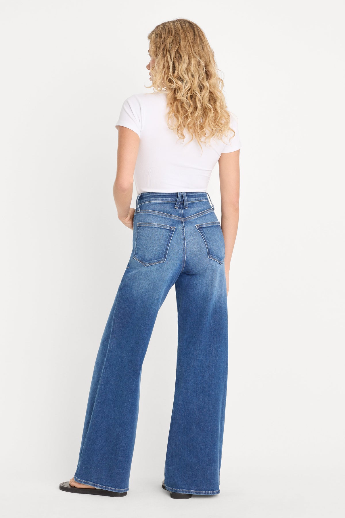 SOFT TECH GOOD PETITE PALAZZO JEANS INDIGO1233