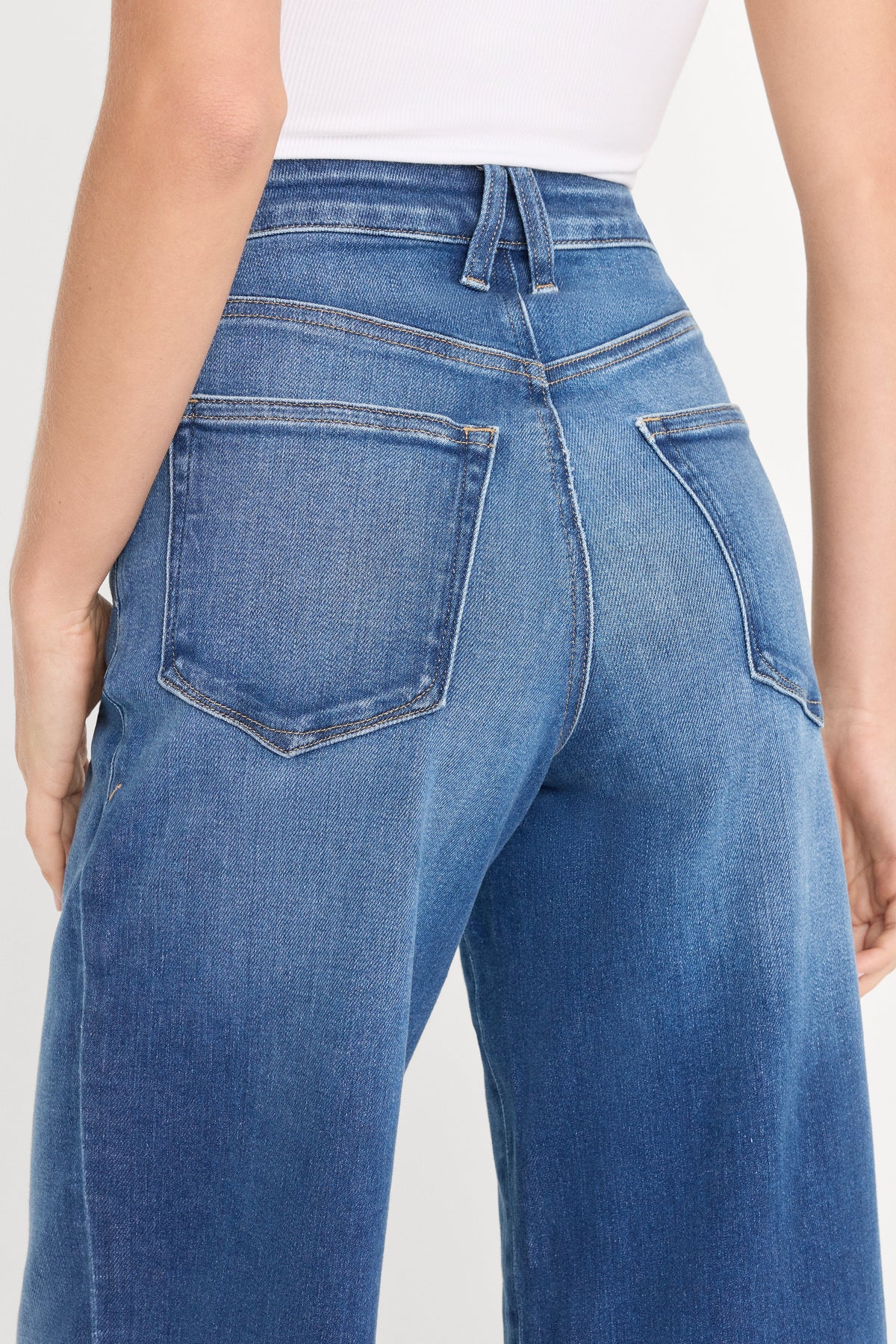 SOFT TECH GOOD PETITE PALAZZO JEANS INDIGO1233
