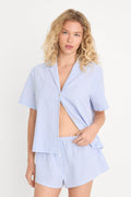 THE SEERSUCKER CAMP SHIRT BLUE STRIPE