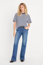 THE OVERSIZED TEE CLEAN STRIPE HORIZON INK