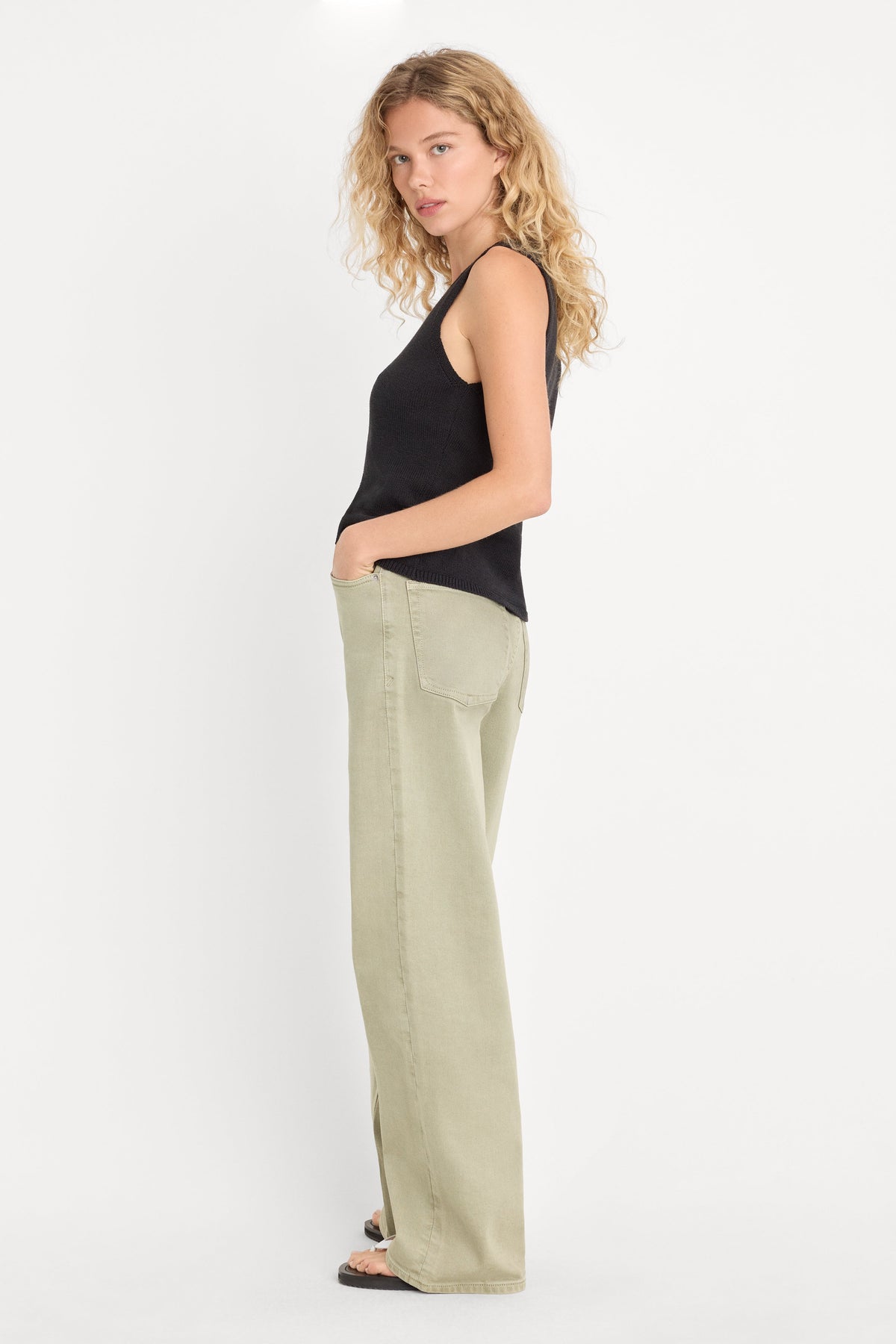 VINTAGE WIDE JEANS BEACHGRASS