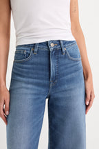 SOFT TECH GOOD WAIST PALAZZO ANKLE JEANS INDIGO1233