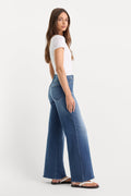 SOFT TECH GOOD WAIST PALAZZO ANKLE JEANS INDIGO1233