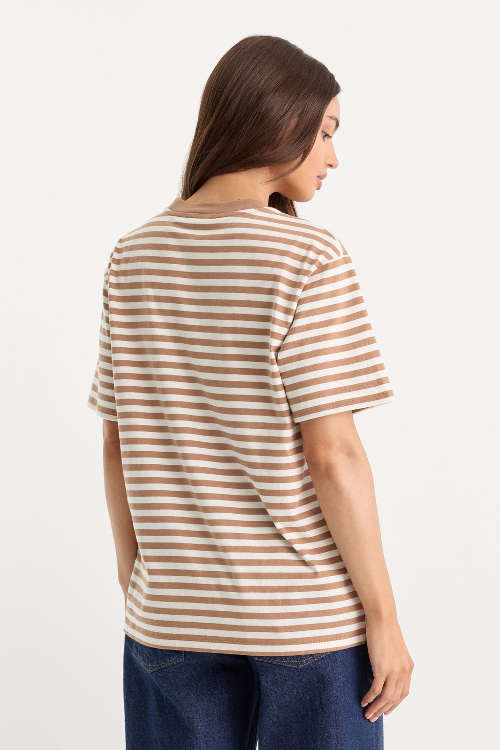 THE OVERSIZED TEE CLEAN STRIPE HEARTH