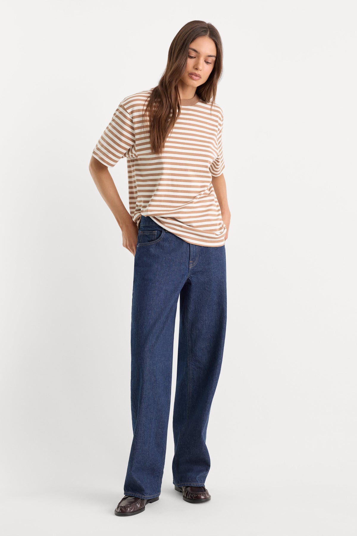 THE OVERSIZED TEE CLEAN STRIPE HEARTH