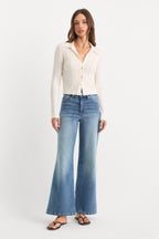 SOFT TECH GOOD WAIST PALAZZO ANKLE JEANS INDIGO1238