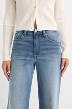 SOFT TECH GOOD WAIST PALAZZO ANKLE JEANS INDIGO1238