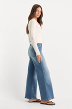 SOFT TECH GOOD WAIST PALAZZO ANKLE JEANS INDIGO1238
