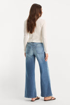 SOFT TECH GOOD WAIST PALAZZO ANKLE JEANS INDIGO1238