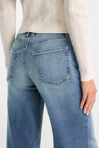 SOFT TECH GOOD WAIST PALAZZO ANKLE JEANS INDIGO1238