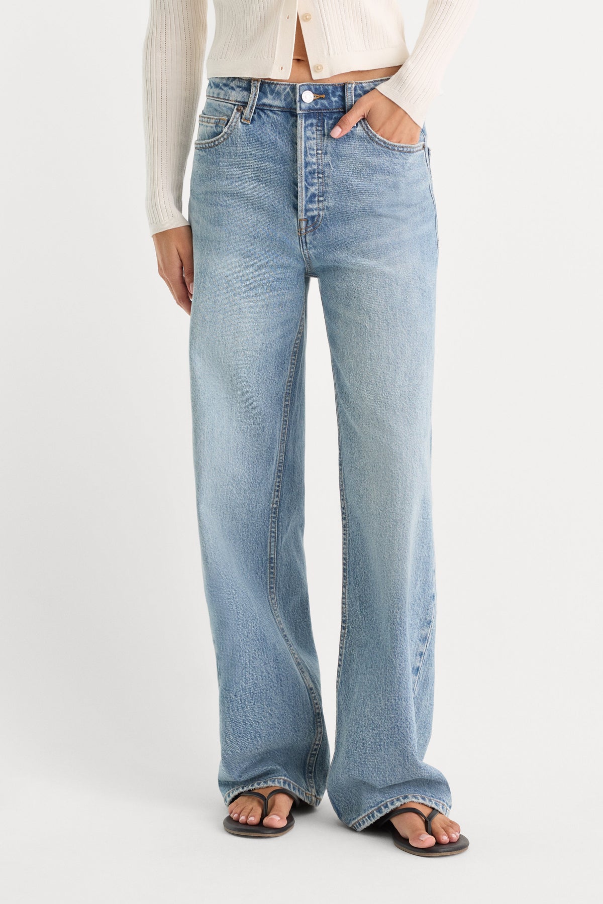 VINTAGE WIDE JEANS INDIGO1242