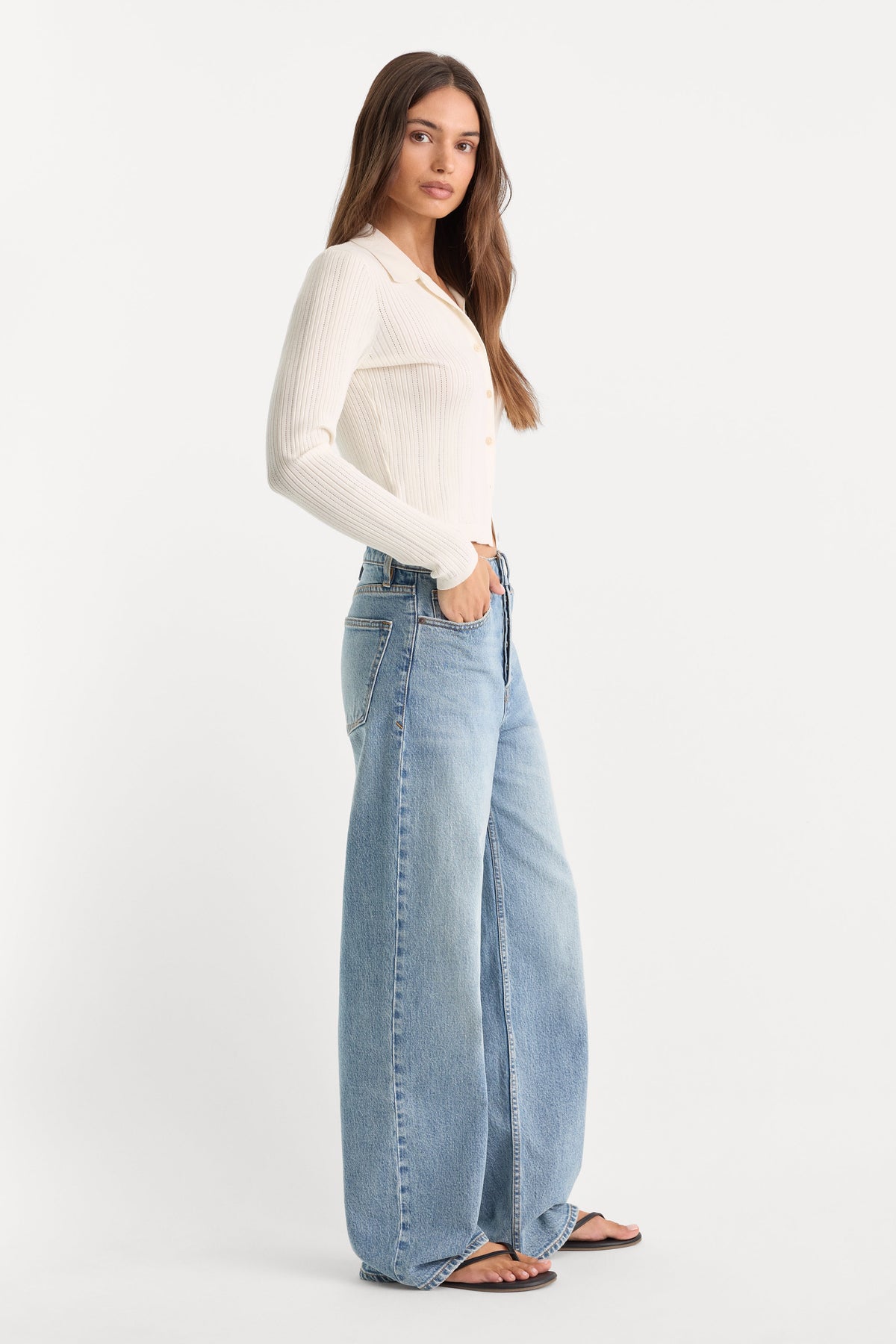 VINTAGE WIDE JEANS INDIGO1242