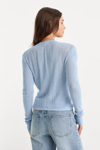 THE OPEN KNIT CARDIGAN MORNING SKY