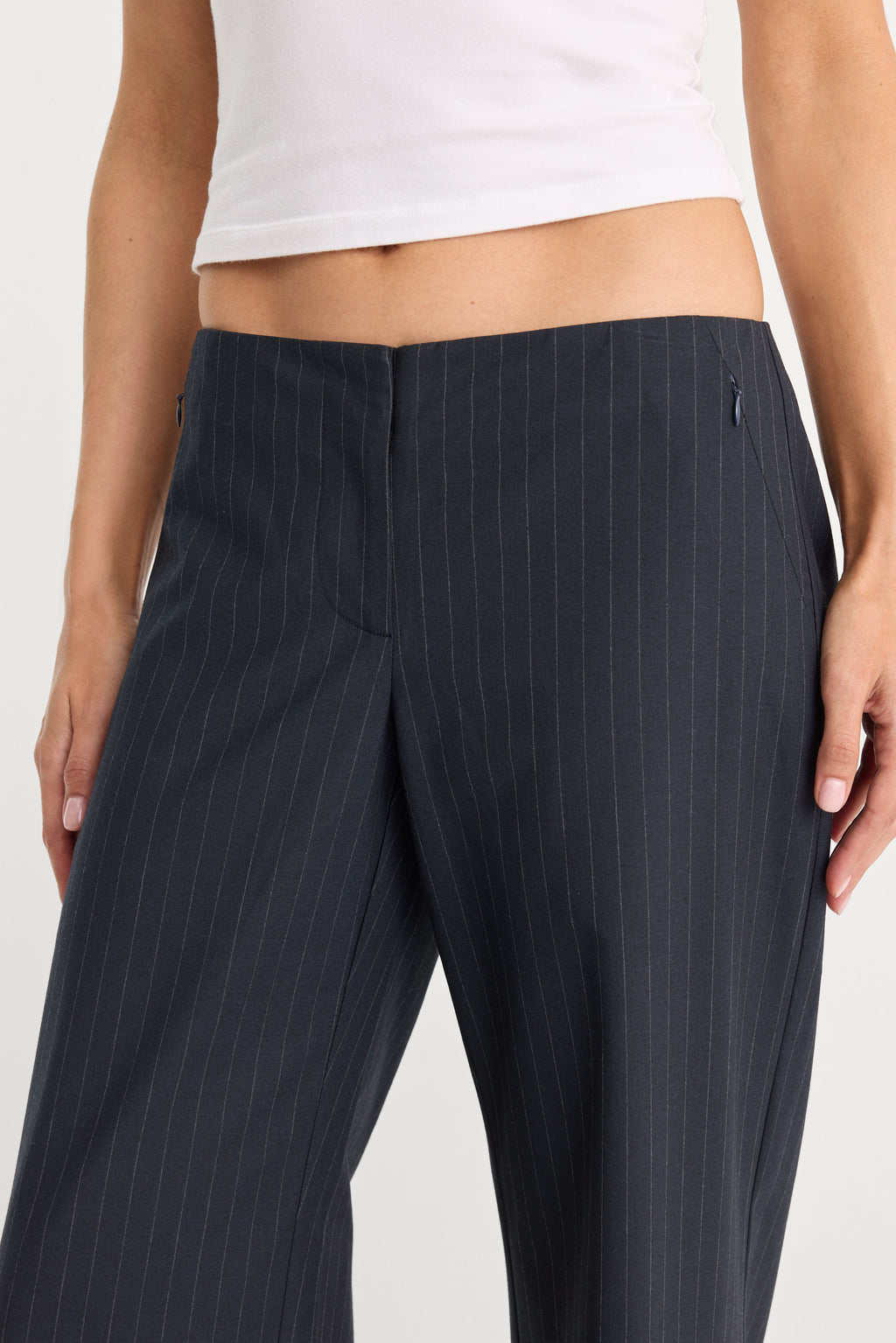 THE LOW RISE TROUSER ROYAL STRIPE