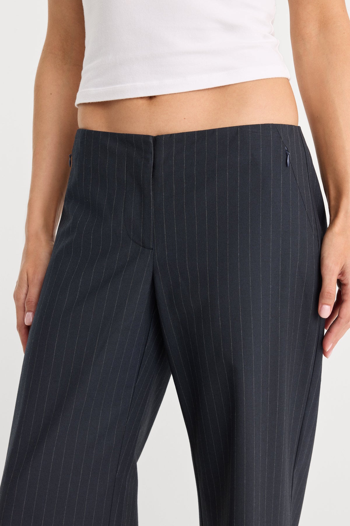 THE LOW RISE TROUSER ROYAL STRIPE