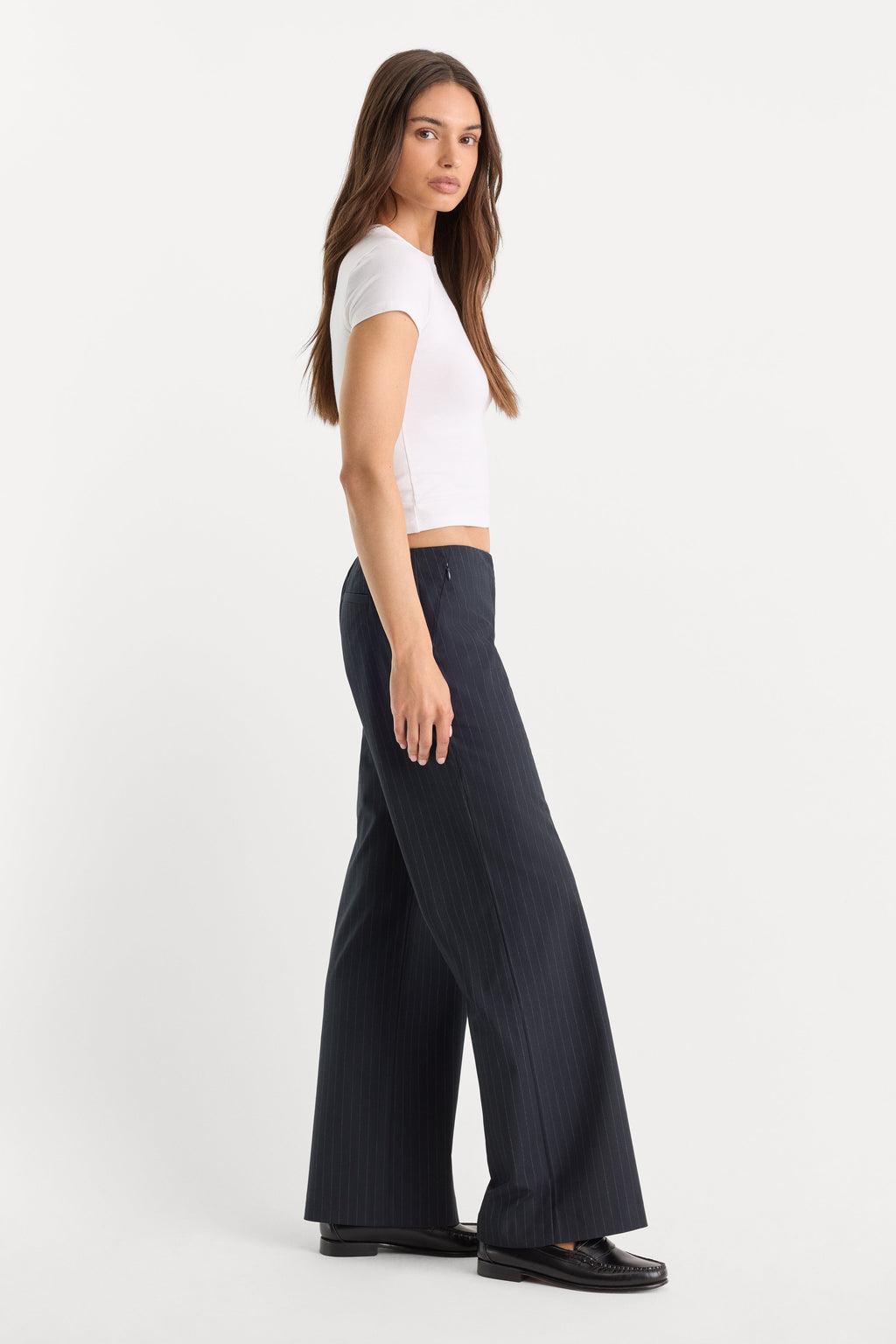 THE LOW RISE TROUSER ROYAL STRIPE