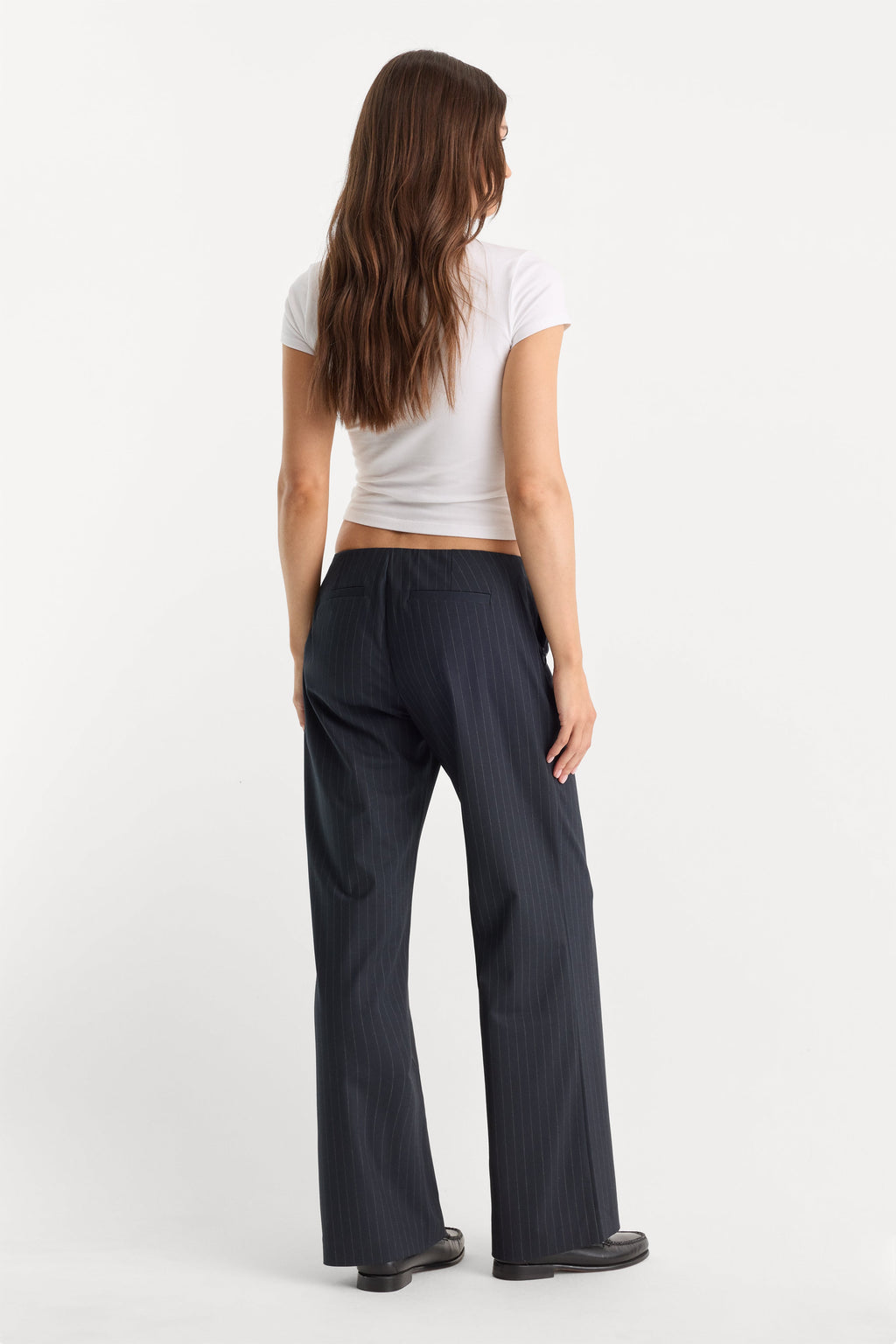 THE LOW RISE TROUSER ROYAL STRIPE