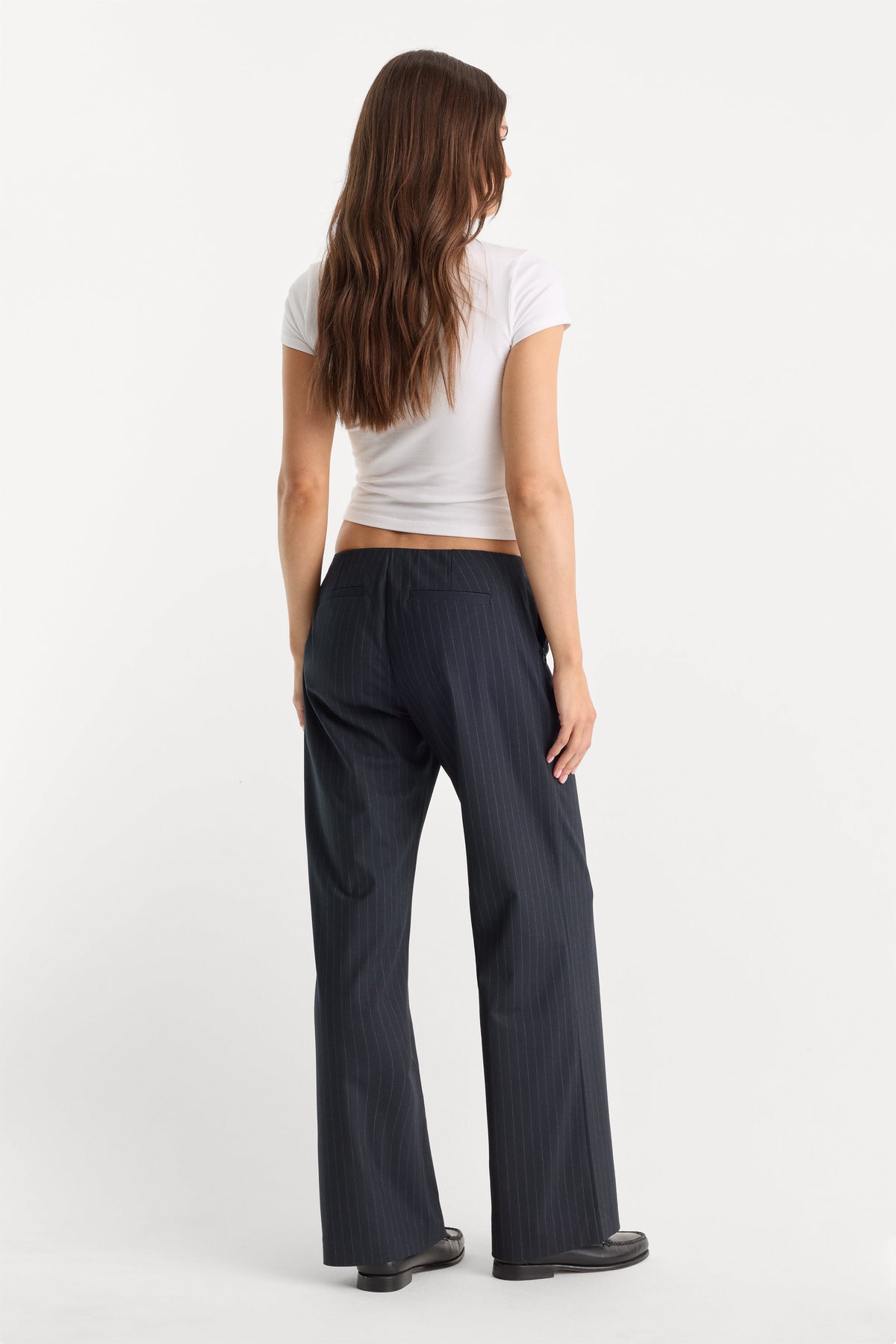 THE LOW RISE TROUSER ROYAL STRIPE