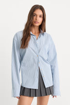 THE POPLIN EASY SHIRT SUMMER SKY STRIPE