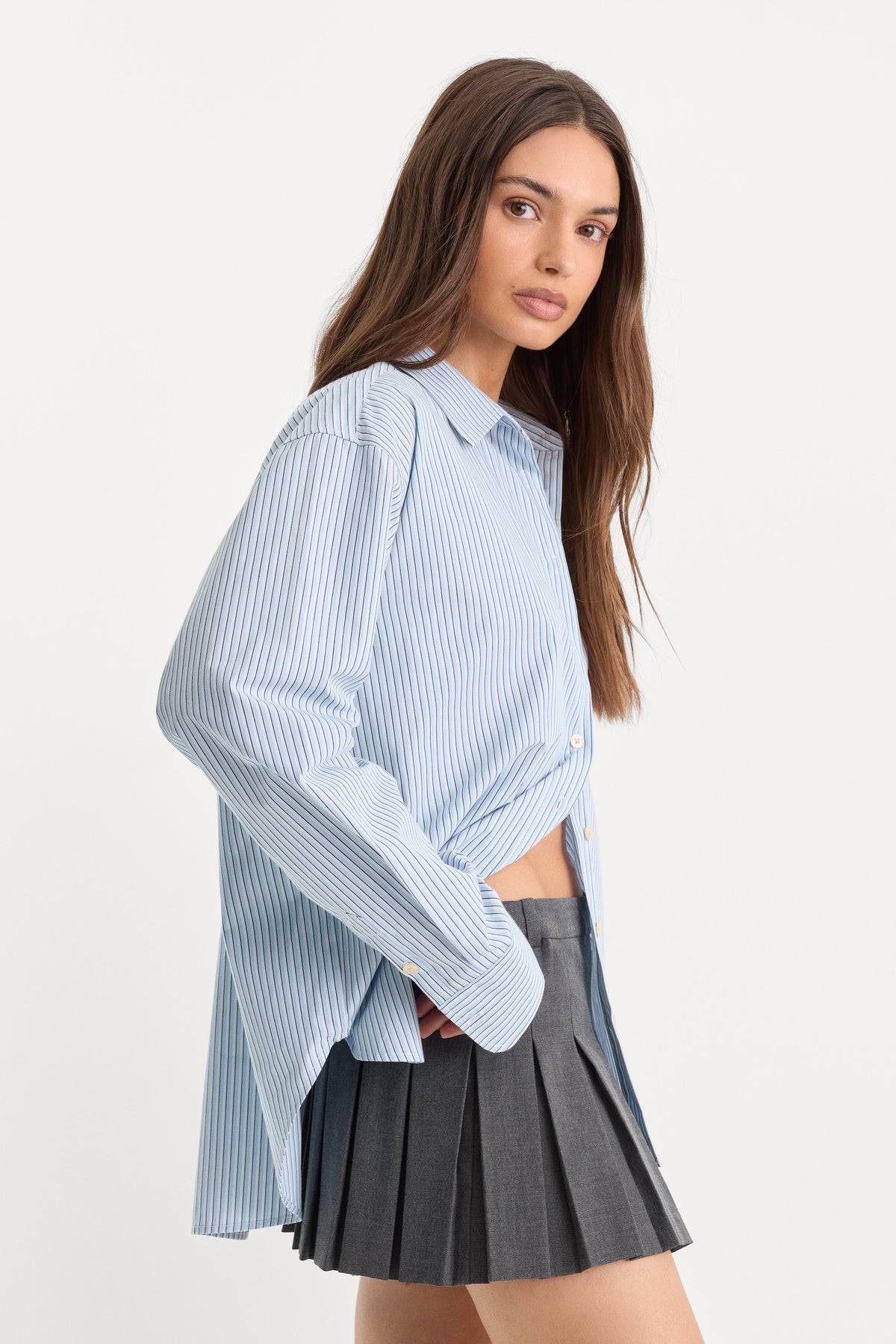 THE POPLIN EASY SHIRT SUMMER SKY STRIPE