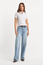 THE EASY POLO SUMMER STRIPE GREY